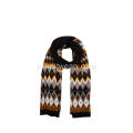 Gebreide jacquard Argyle-wintersjaal voor dames